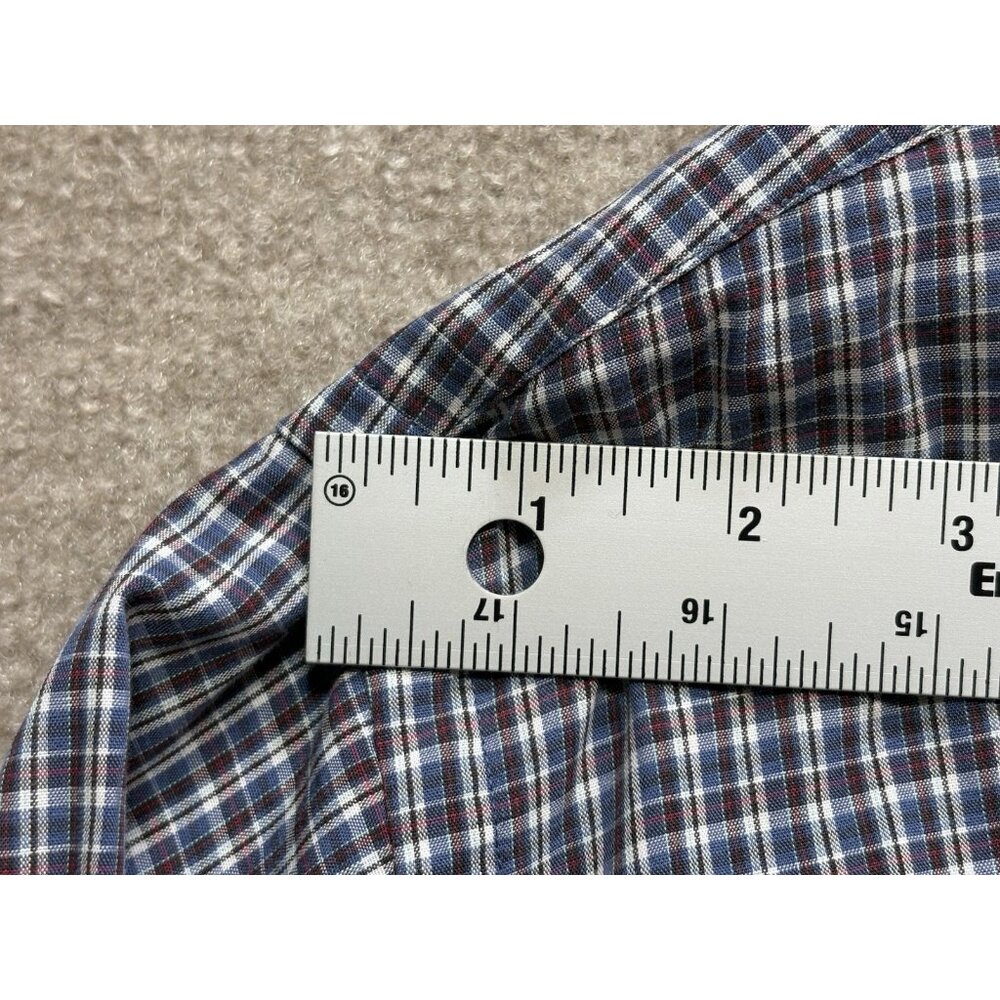 Ralph Lauren Men's Large Shirt 100% Cotton Long Sleeve Blair Button Plaid GUC - Picture 9 of 14